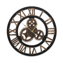 Wall Clock Extra Large Vintage Silent No Ticking Movements 3D Home Office Decor - 80cm