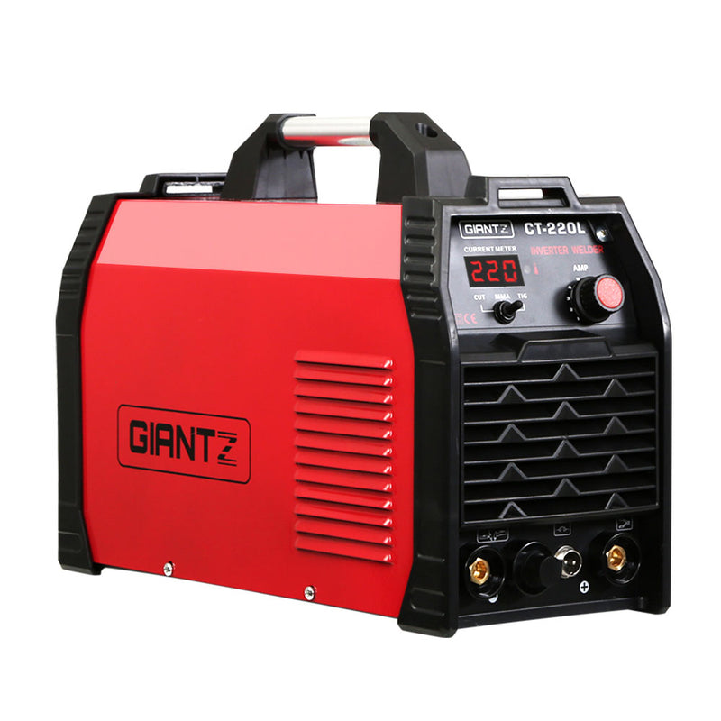 Giantz Plasma Cutter TIG GAS IGBT DC Inverter Welder 60A Portable Welding 220Amp