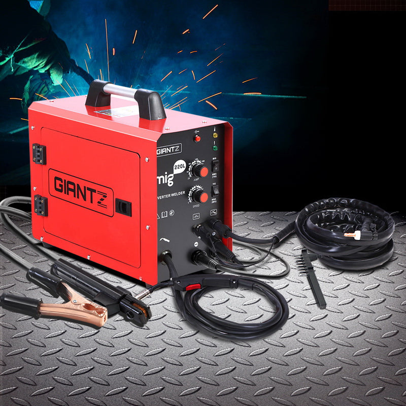 GIANTZ MIG MAG Welding Machine DC Inverter MMA Welder Gas Gasless Portable 220A