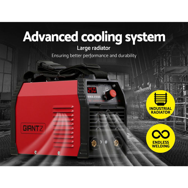 Giantz 250Amp Inverter Welder Stick ARC MMA DC iGBT Portable Welding Machine