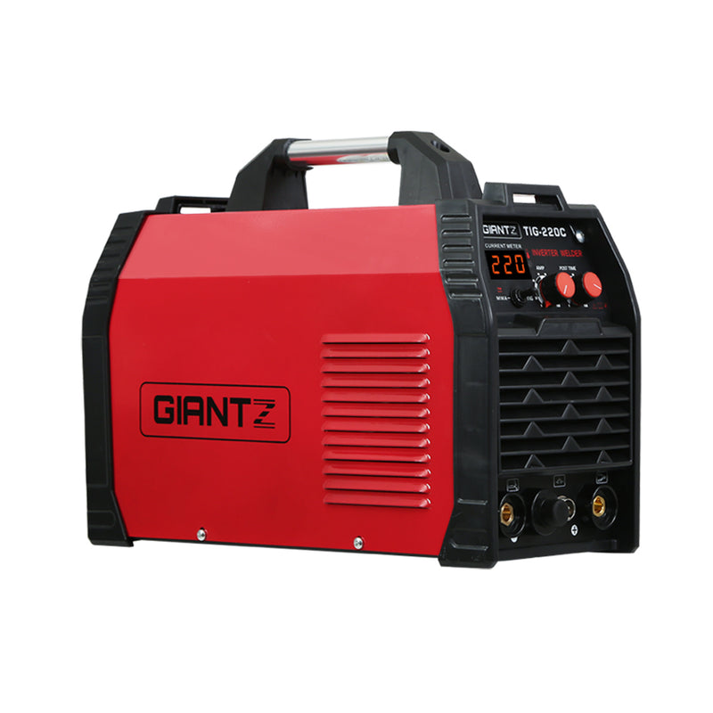 Giantz Inverter Welder TIG Portable MMA ARC Stick DC Gas Welding Machine 220Amp