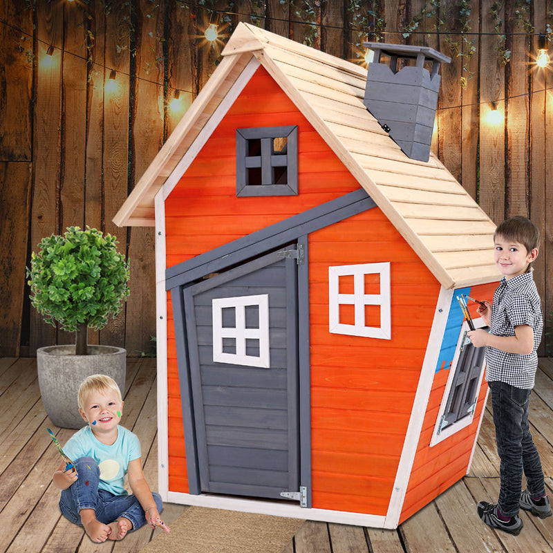 Kids Cubby House Wooden Outdoor Playhouse Childrens Toys Party Gift