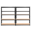 Giantz 2.4MX1.8M Garage Shelving Warehouse Rack Pallet Racking Storage Steel Black