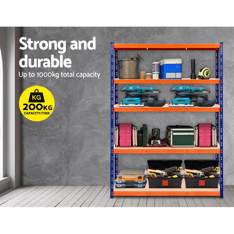 Giantz 2.4MX1.8M Garage Shelving Warehouse Rack Pallet Racking Storage Steel Orange&Blue