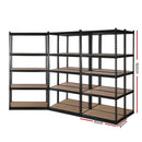 5x1.5M Warehouse Shelving Racking Storage Garage Steel Metal Shelves Rack