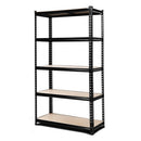 1.8M 5-Shelves Steel Warehouse Shelving Racking Garage Storage Rack Black