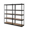 2x1.8M 5-Shelves Steel Warehouse Shelving Racking Garage Storage Rack Black