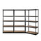 3x1.8M 5-Shelves Steel Warehouse Shelving Racking Garage Storage Rack Black