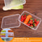 500 Pcs 500ml Take Away Food Platstic Containers Boxes Base and Lids Bulk Pack