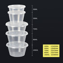 200 Pcs 300ml Take Away Food Platstic Containers Boxes Base and Lids Bulk Pack