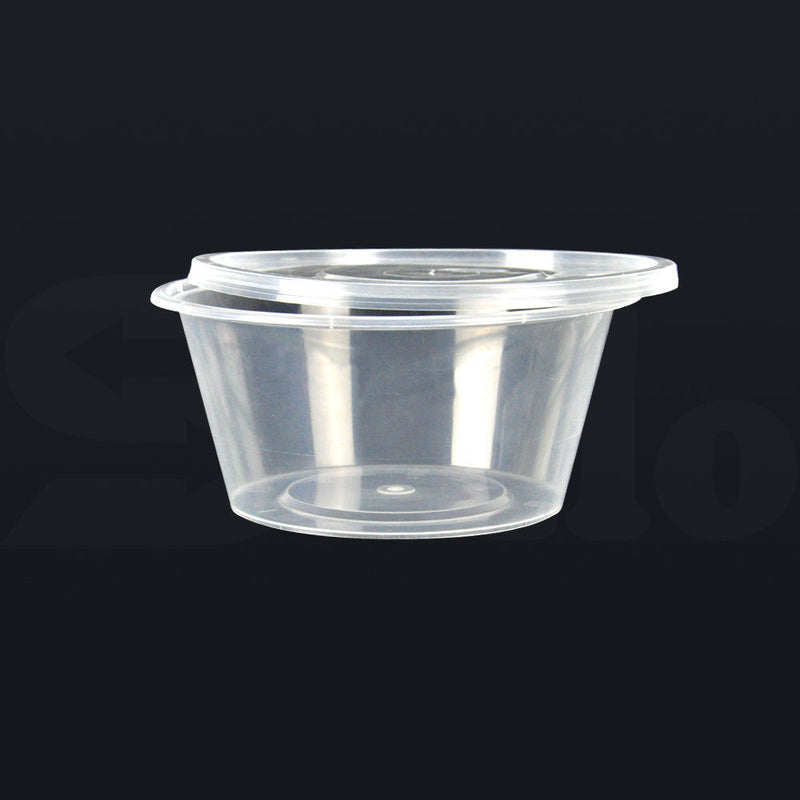 1000 Pcs 800ml Take Away Food Platstic Containers Boxes Base and Lids Bulk Pack