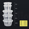 200 Pcs 800ml Take Away Food Platstic Containers Boxes Base and Lids Bulk Pack