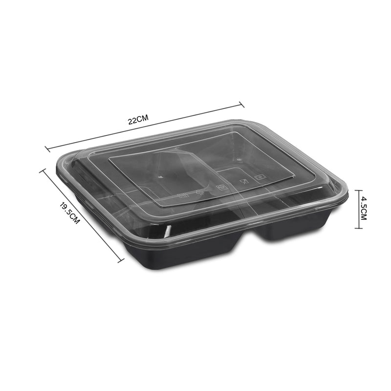 50 Take Away Plastic Food Containers Meal Prep Microwave Safe Lunch Box w Lids