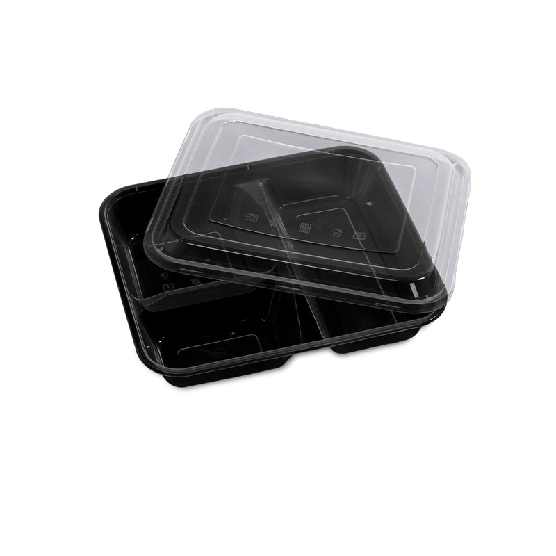 50 Take Away Plastic Food Containers Meal Prep Microwave Safe Lunch Box w Lids