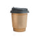 100 Pcs 8oz Disposable Takeaway Coffee Paper Cups Triple Wall Take Away Lids