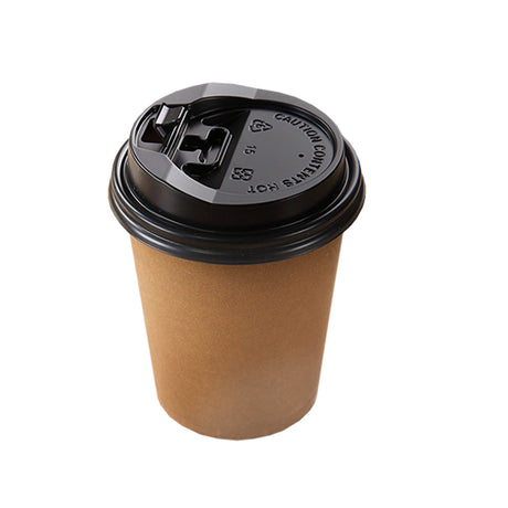 100 Pcs 8oz Disposable Takeaway Coffee Paper Cups Triple Wall Take Away Lids