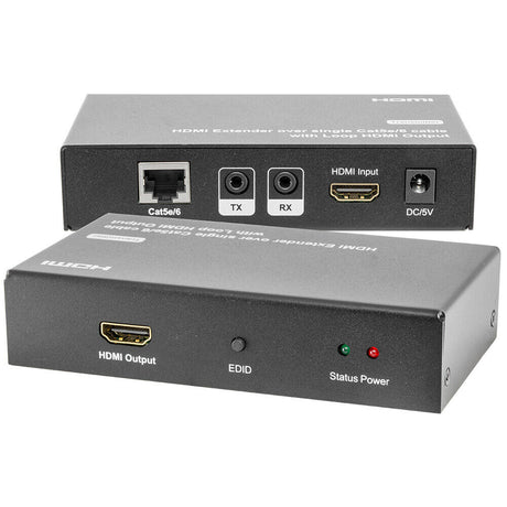 PRO2 HDMI Extender IR over Single Cat6 up to 50M AV Loop out Adapter Transmitter