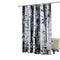 180x180cm Birch Print Waterproof Bathroom Shower Crutain with 12 Hooks