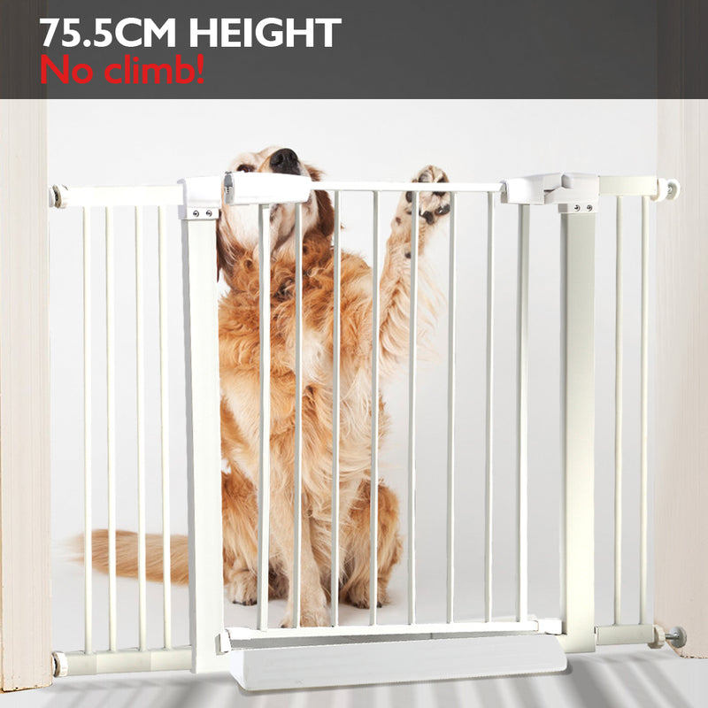 70-142cm Adjustable Wide Baby Kids Pet Safety Security Gate Stair Barrier Doors
