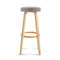 Artiss Set of 2 Wooden Bar Stools - Taupe