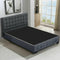 Levede Gas Lift Bed Frame Fabric Base Mattress Storage King Size Dark Grey
