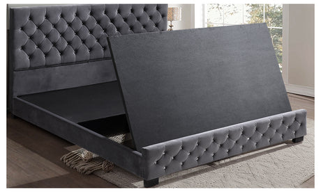 Levede Deluxe Wooden Bed Frame Base Mattress Platform Premium Fabric King Size