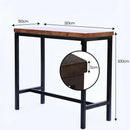 Levede Vintage Industrial Wood Bar Table Kitchen Cafe Office Desk Steel Legs