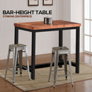 Levede Vintage Industrial Wood Bar Table Kitchen Cafe Office Desk Steel Legs