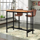 Levede Vintage Industrial Wood Bar Table Kitchen Cafe Office Desk Steel Legs