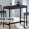 Levede Vintage Rustic Veneer Wood Bar Table Home Kitchen Office Cafe Desk Steel