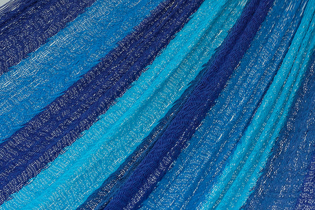 King Size Cotton Hammock in Caribean Blue