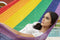 Queen Size Cotton Hammock in Rainbow