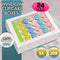24 Mini Holes Cupcake Boxes 5/20 Pk Window Face With Inserts Cake Boxes Board