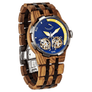 Men Dual Wheel Automatic Ambila Wood Watch