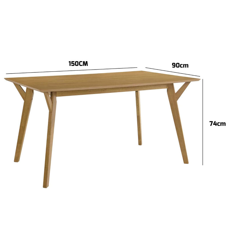 Dining table 6 Seater Solidwood Light Oak