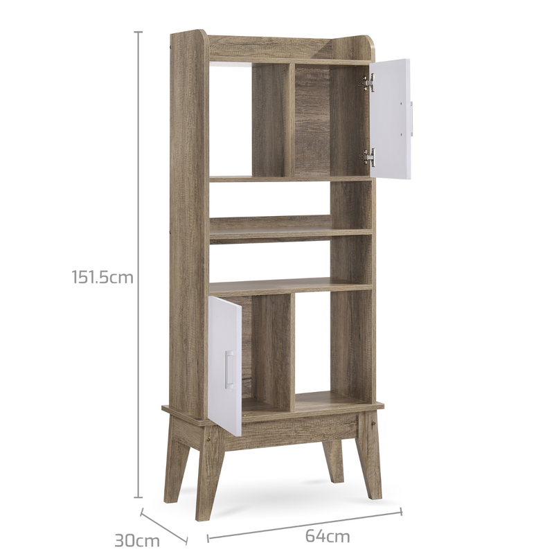Display Shelves stand Cabinet Oak
