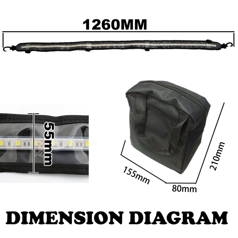 LED Flexible Camping Strip Light 5050 SMD 12V 1.2m 2 Colours