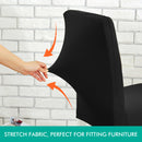 1x Stretch Elastic Chair Covers Dining Room Wedding Banquet Washable Black