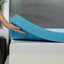 DreamZ 5cm Thickness Cool Gel Memory Foam Mattress Topper Bamboo Fabric Double