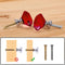 10 Pcs 30mm Clear Diamond Shape Glass Door Knob Drawer Cabinet Handle