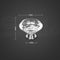 10 Pcs 30mm Clear Diamond Shape Glass Door Knob Drawer Cabinet Handle