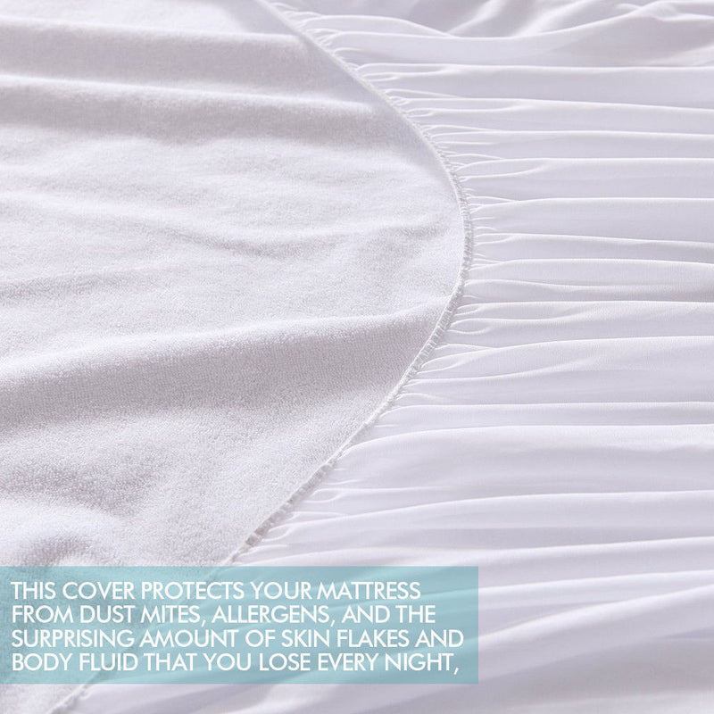 DreamZ Terry Cotton Fully Fitted Waterproof Mattress Protector in King Size