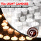 100x Tea Light Candles 9 Hour Bulk Tealights Unscented Candle Lights Wedding