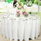 1 Pc 305cm White Round Fitted Tableclothes Hemmed Edges Trestle Event Wedding