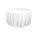 1 Pc 305cm White Round Fitted Tableclothes Hemmed Edges Trestle Event Wedding
