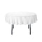 4 Pcs 220cm White Round Fitted Tableclothes Hemmed Edges Trestle Event Wedding