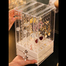 Bakeey Earrings Storage Box Jewelry Display Box Transparent Plastic Jewelry Box Earring Display Stand