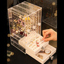 Bakeey Earrings Storage Box Jewelry Display Box Transparent Plastic Jewelry Box Earring Display Stand