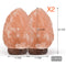 2 Pcs 3-5 kg Himalayan Salt Lamp Rock Crystal Natural Light Dimmer Switch