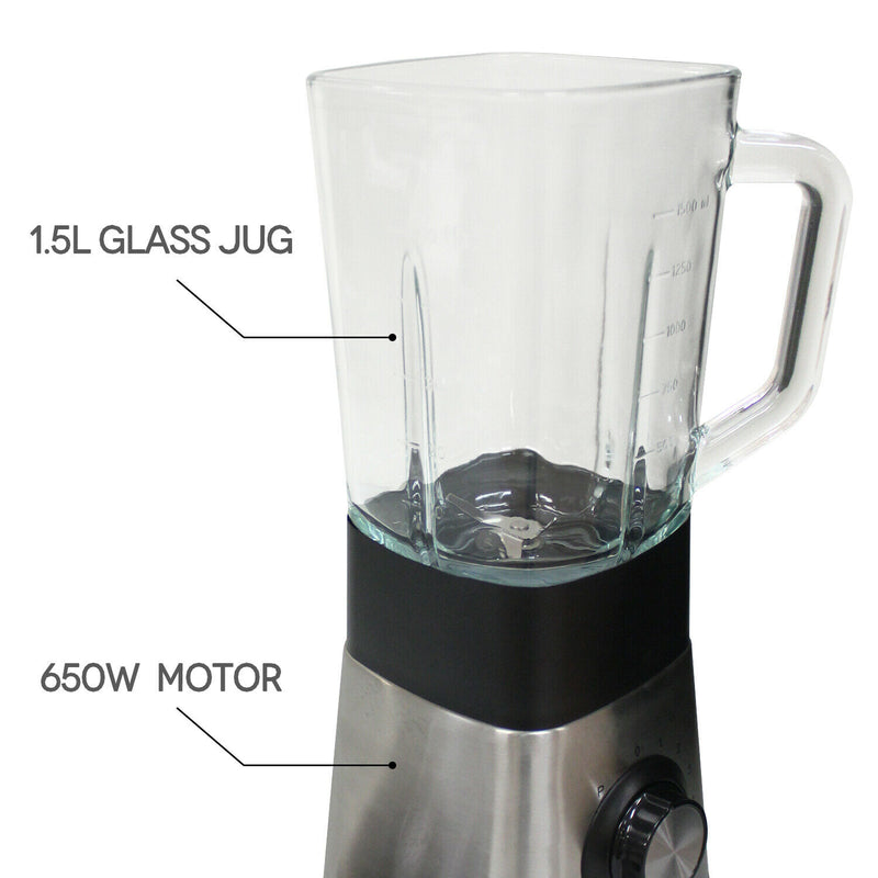 650W 1.5L Juicer Blender Electric Mixer Fruit Vegetable Food Processor Kitchen